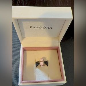 Pandora Murano glass pink oval charm
